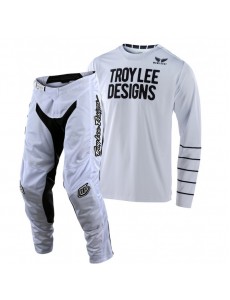 CONJUNTO TROY LEE DESIGNS 2021 GP AIR PINSTRIPE - BRANCO / PRETO 